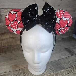 Minnie Mouse Ears Heart Disney Ears Handmade